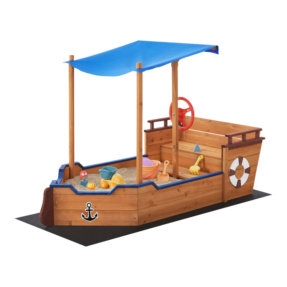 Sandkasten Grömitz Segelschiff 103x160x78cm [en.casa]