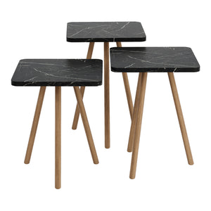 Satztisch Hobro im 3er Set Quadratisch 49x34x34 cm [en.casa]