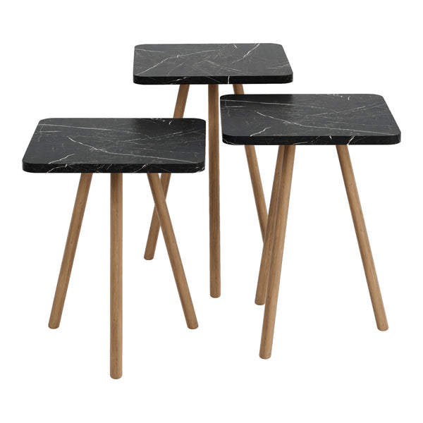 Satztisch Hobro im 3er Set Quadratisch 49x34x34 cm [en.casa]