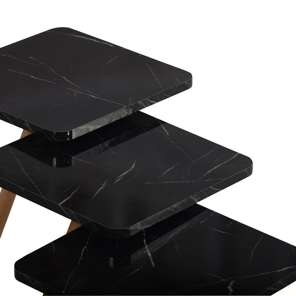 Satztisch Hobro im 3er Set Quadratisch 49x34x34 cm [en.casa]