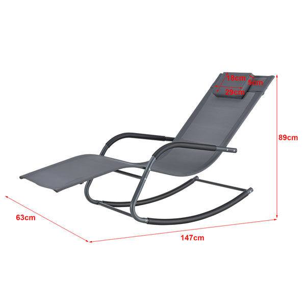 Sonnenliege Caracena 147x63x89cm Schaukelliege in versch. Farben en.casa
