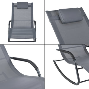 Sonnenliege Caracena 147x63x89cm Schaukelliege in versch. Farben en.casa