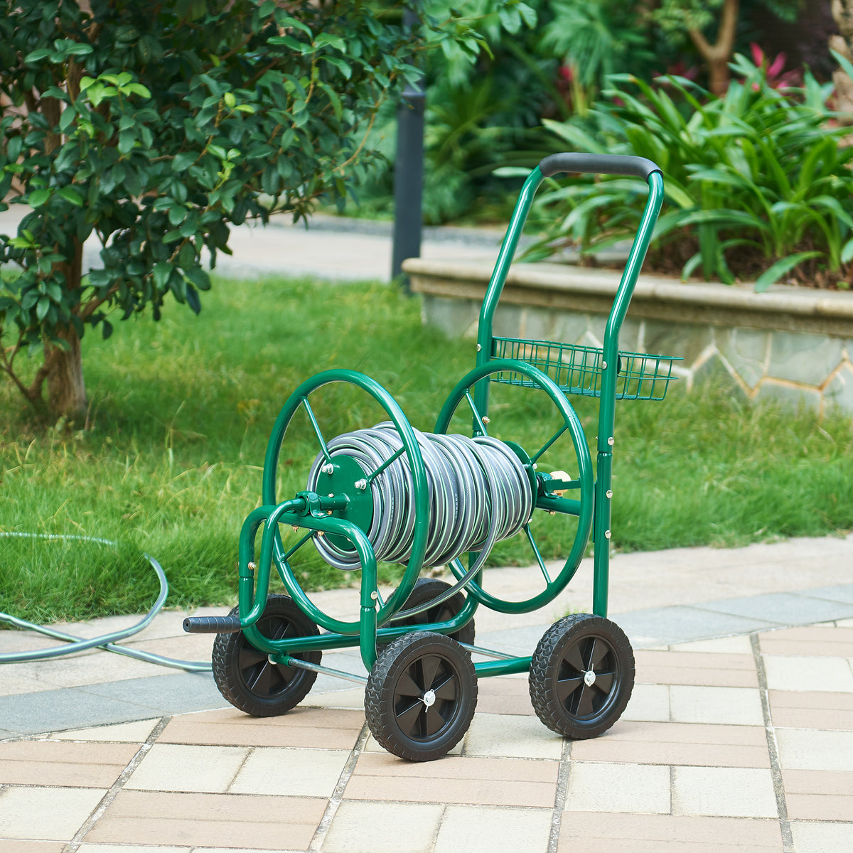 pro.tec Metall Schlauchwagen – Robust für Garten & Hof