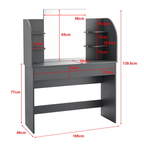 Schminktisch Köla in versch. Farben 140x108x40cm [en.casa]