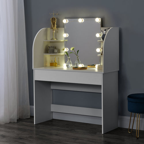 Schminktisch Köla mit LED in versch. Farben [en.casa]