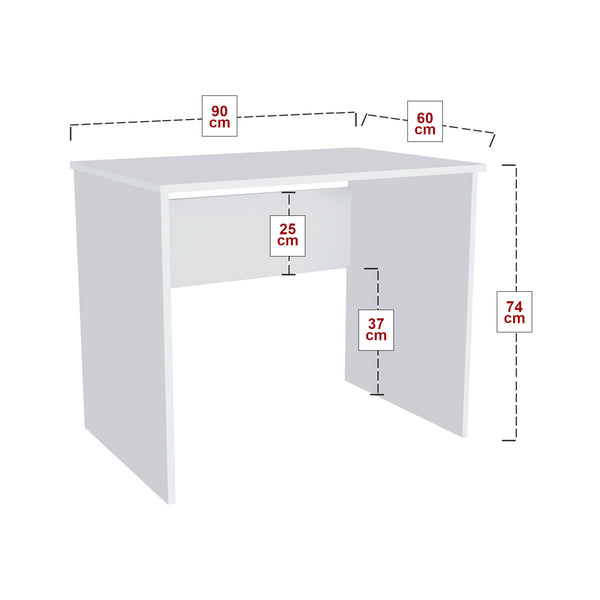 Schreibtisch Årdal 90x60x74cm in versch. Farben [en.casa]