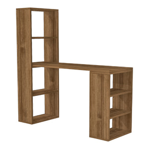 Schreibtisch Meråker mit Regalen 120x40x123,5cm in versch. Farben [en.casa]