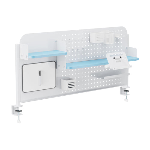 Schreibtisch-Organizer zum Anklemmen Sauda 114x68 cm Stahl [en.casa]