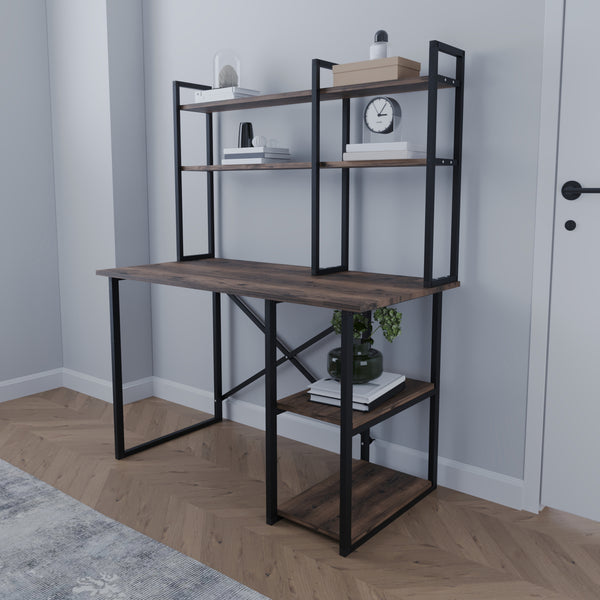 Schreibtischregal Askøy 119x20x70cm in versch. Farben [en.casa]