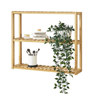 Bambusregal Örnsköldsvik 60x15x54cm Natur Holz [en.casa] - premiumXL