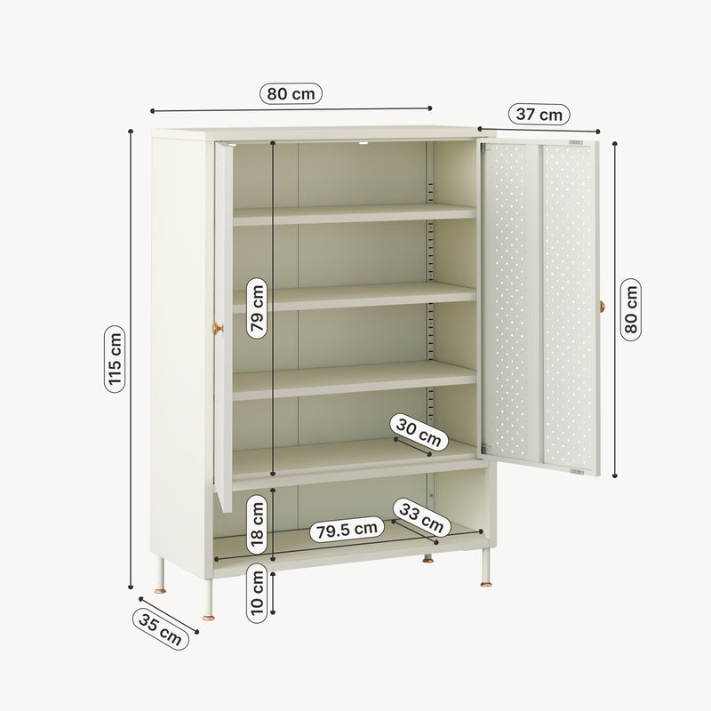 Maßskizze Schuhschrank Coleraine [en.casa]
