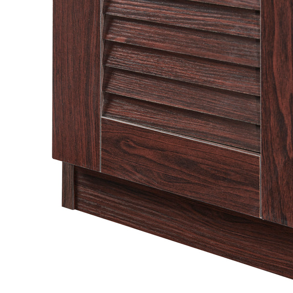 Schuhschrank Løten mit Sitzbank 120x36x97 cm Wenge [en.casa]