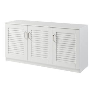 Schuhschrank Løten 125x36x62 cm Weiß [en.casa]