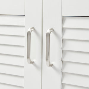 Schuhschrank Løten 125x36x62 cm Weiß [en.casa]