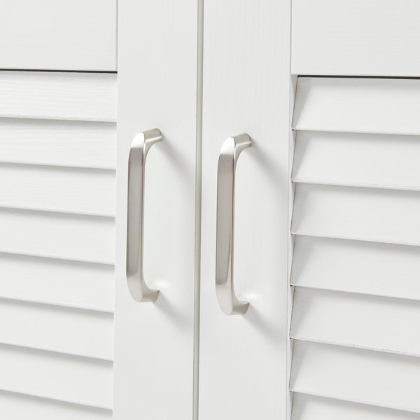 Schuhschrank Løten 125x36x62 cm Weiß [en.casa]