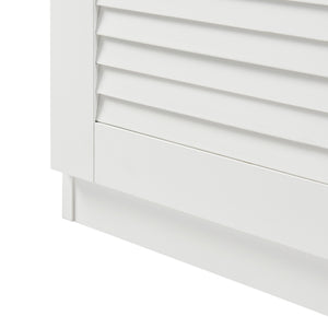 Schuhschrank Løten 125x36x62 cm Weiß [en.casa]