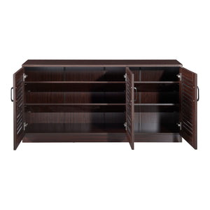 Schuhschrank Løten 125x36x62 cm Wenge [en.casa]