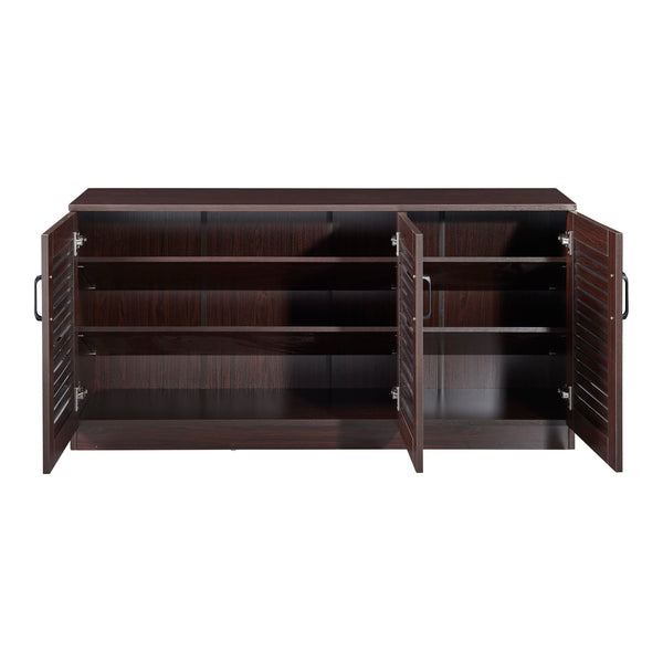 Schuhschrank Løten 125x36x62 cm Wenge [en.casa]