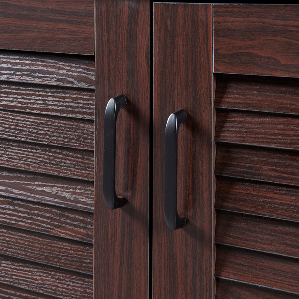 Schuhschrank Løten 125x36x62 cm Wenge [en.casa]