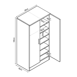 Schuhschrank Notribontaa 108x55x35 cm [en.casa]