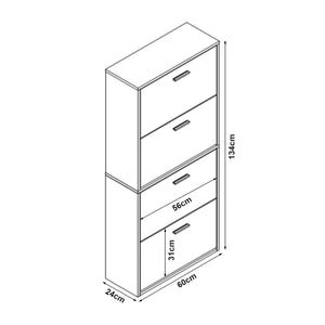 Schuhschrank Sykkylven [en.casa]
