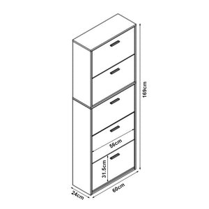 Schuhschrank Sykkylven [en.casa]