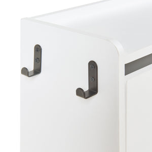 Schuhschrank Ylitornio 91,5x100x19 cm Weiß [en.casa]