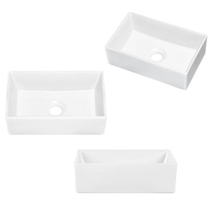 Waschtisch Skelbolu mit Aufsatzwaschbecken [en.casa]