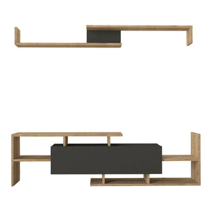 Fernsehschrank Liksefte mit Wandregal 154x28x42 cm [en.casa]