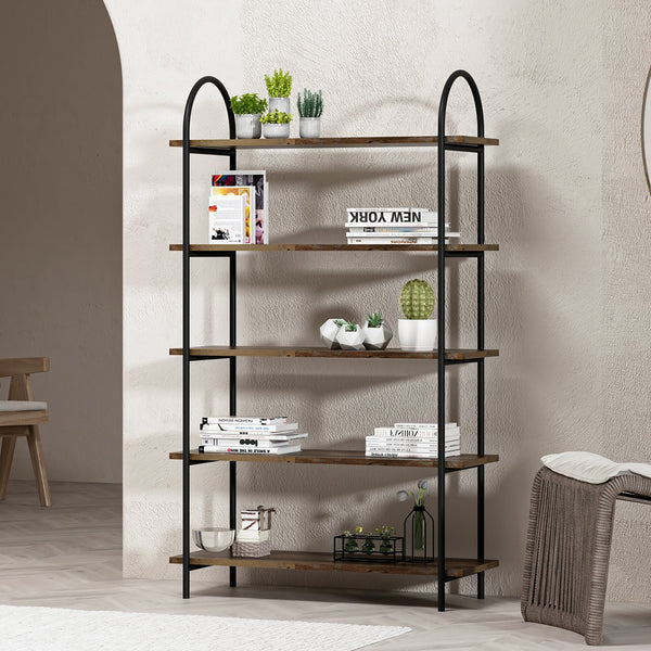 Standregal Broager Altholz/Schwarz in versch. Größen [en.casa]