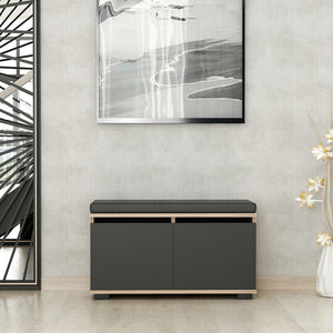 Schuhbank Brande mit 4 Ablagefächern 42x80x35cm in versch. Farben [en.casa]