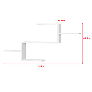 Schweberegal Flekkefjord 104 x 14,5 x 49,5 cm mit 5 Ablageflächen versch. Farben en.casa