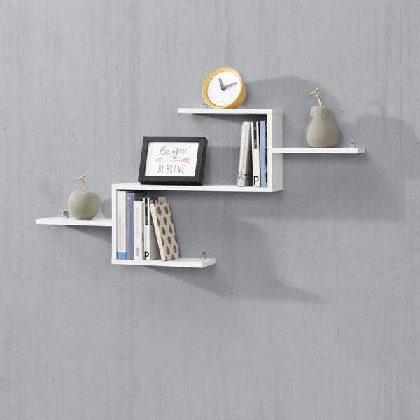 Schweberegal Flekkefjord 104 x 14,5 x 49,5 cm mit 5 Ablageflächen versch. Farben en.casa