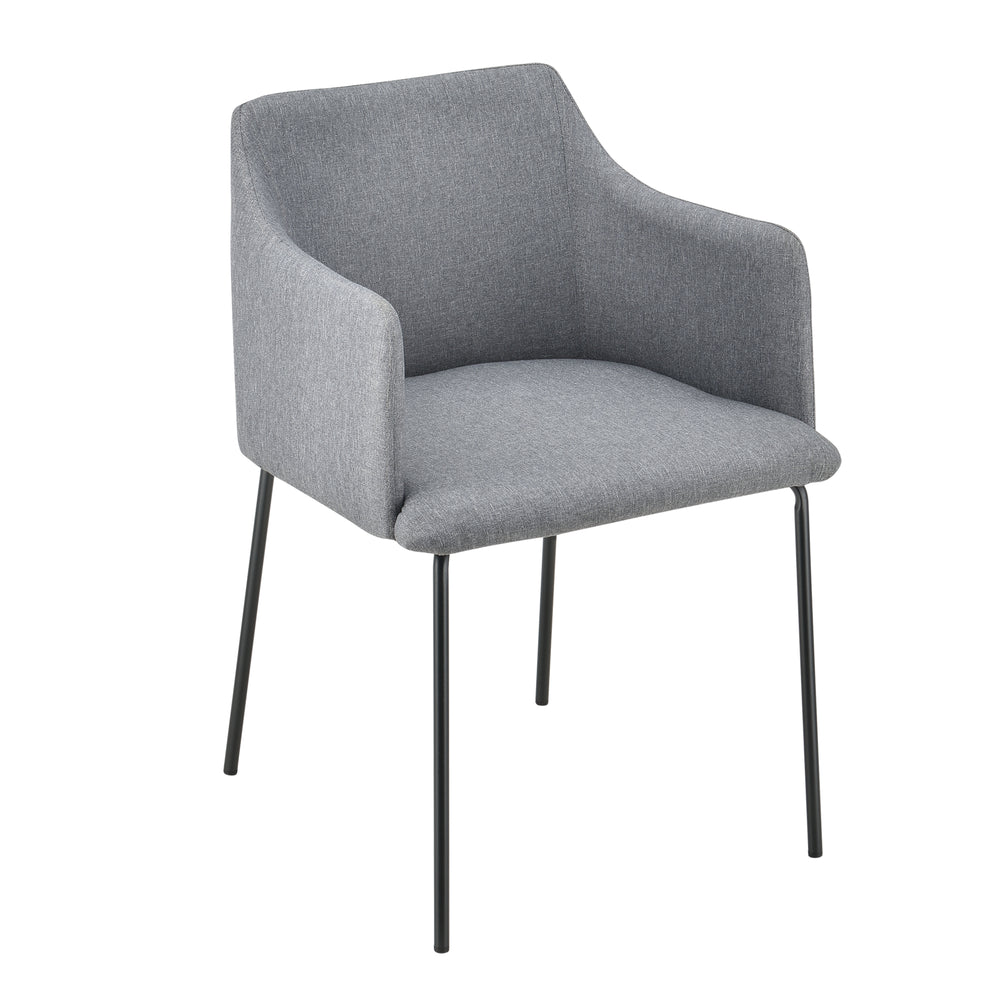 Polstersessel mit Armlene Textil Grau en.casa