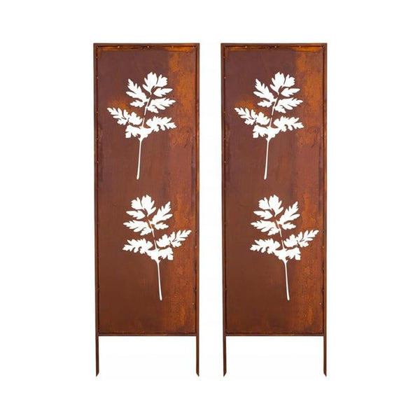 Gartenstecker Irsina 2er Set 160x50 cm Cortenstahl Edelrost [casa.pro]