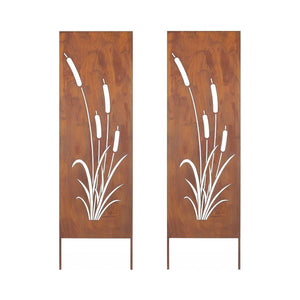 Gartenstecker Irsina 2er Set 160x50 cm Cortenstahl Edelrost [casa.pro]