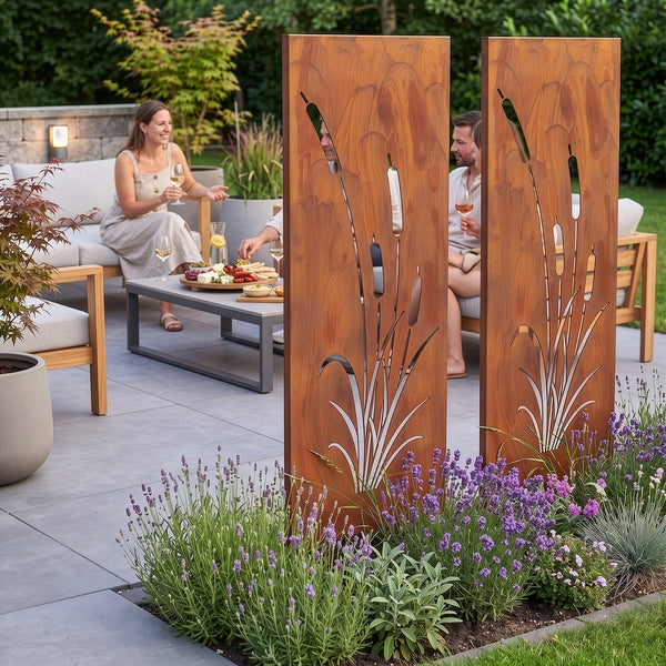 Gartenstecker Irsina 2er Set 160x50 cm Cortenstahl Edelrost [casa.pro]