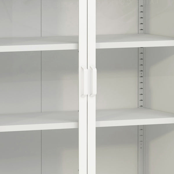 Sideboard Fauske mit Glastüren in versch. Farben [en.casa]