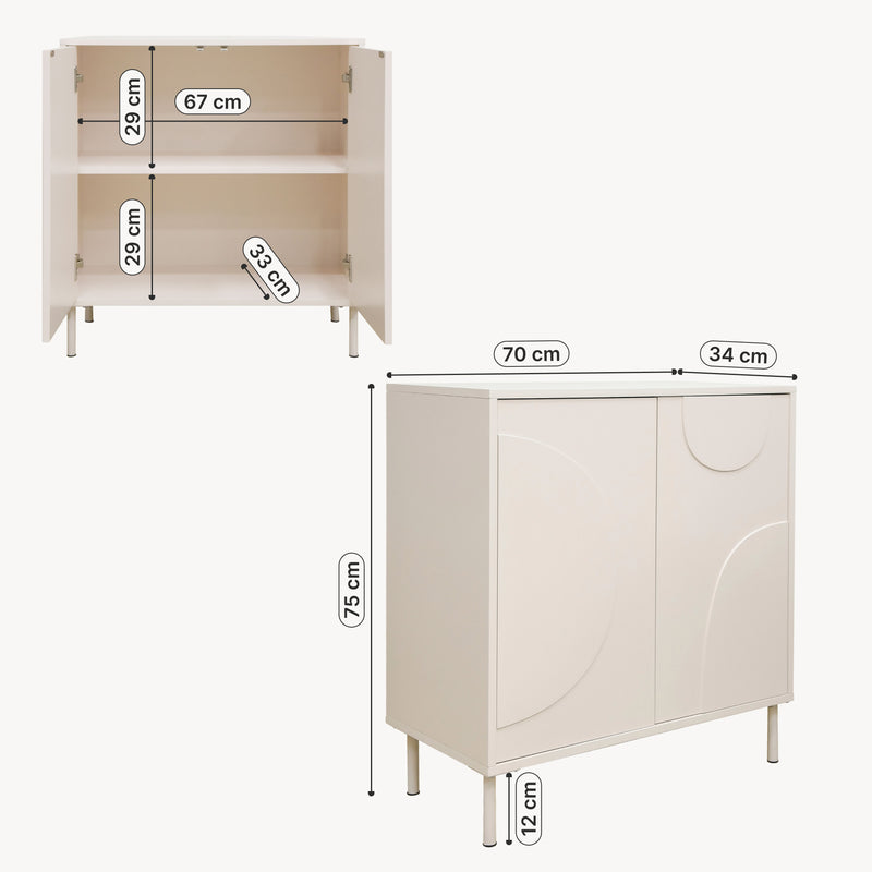 Maßskizze Sideboard Holea [en.casa]