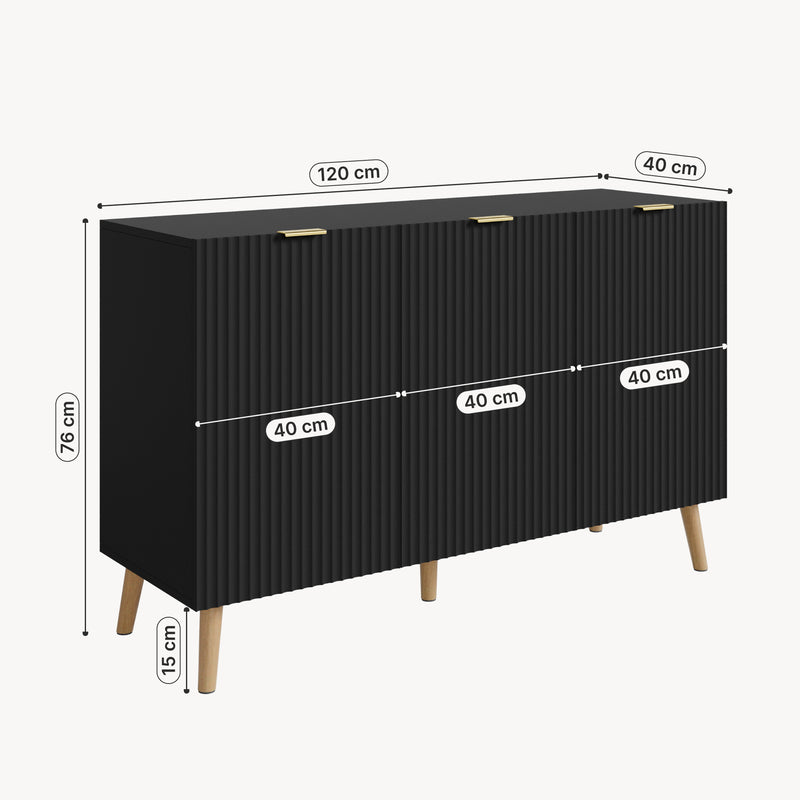 Maßskizze Sideboard Nand [en.casa]