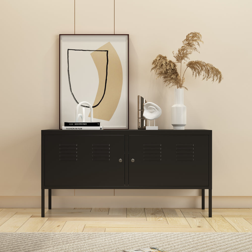 Sideboard Pyhtää 118x40x60cm Stahl [en.casa] - premiumXL