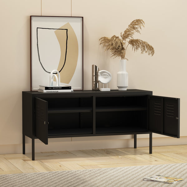 Sideboard Pyhtää 118x40x60cm Stahl [en.casa]