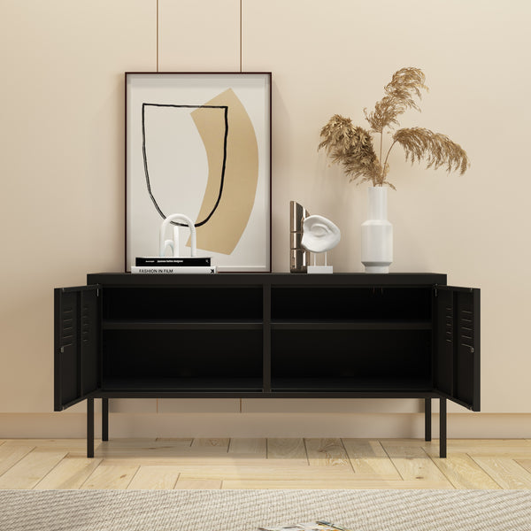 Sideboard Pyhtää 118x40x60cm Stahl [en.casa]