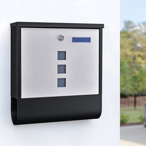 Briefkasten Sanitz 34x31x10cm Stahl in versch. Farben [en.casa]