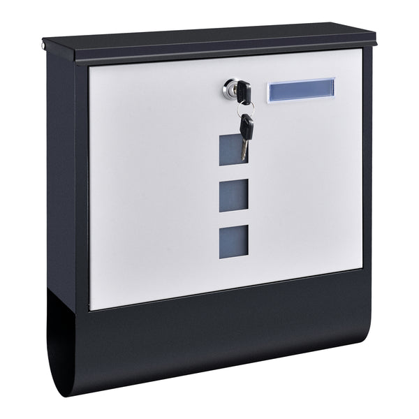 Briefkasten Sanitz 34x31x10cm Stahl in versch. Farben [en.casa]