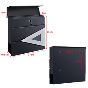 Briefkasten Schönburg 37x37x11cm Stahl in versch. Farben [en.casa]