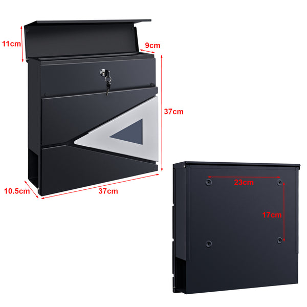 Briefkasten Schönburg 37x37x11cm Stahl in versch. Farben [en.casa]