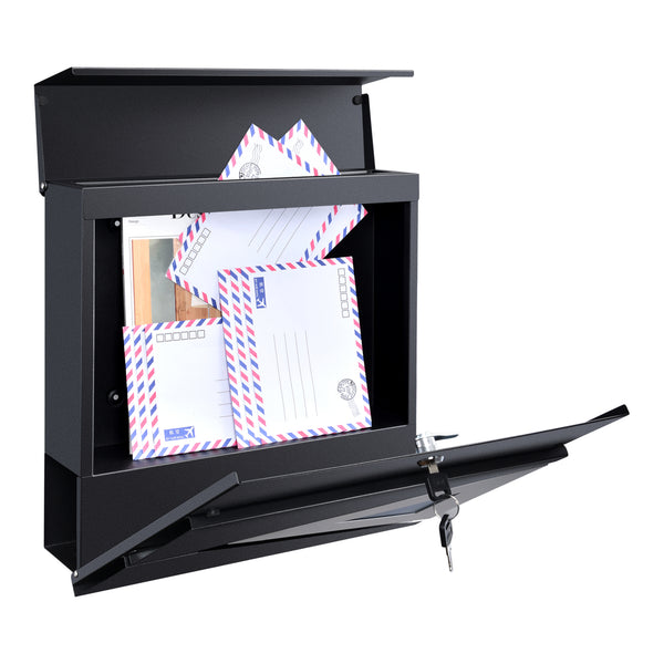 Briefkasten Schönburg 37x37x11cm Stahl in versch. Farben [en.casa]