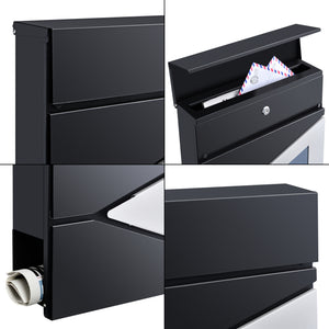 Briefkasten Schönburg 37x37x11cm Stahl in versch. Farben [en.casa]