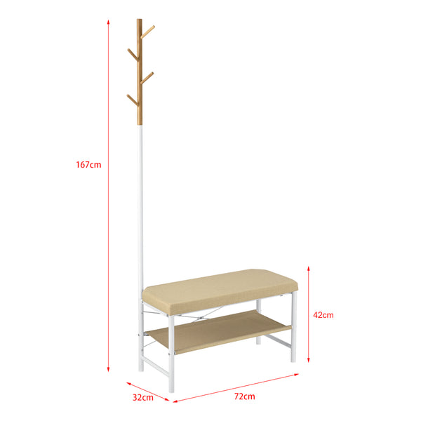 Sitzbank mit Schuhablage Rjukan Beige pro.tec
